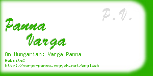 panna varga business card